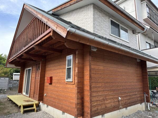 長野県松本市にて木造外壁塗装、ウッドデッキ塗装 施工前