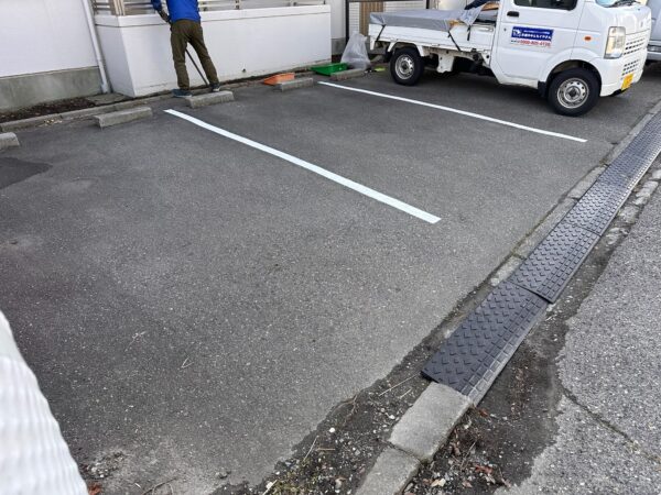 長野県松本市にて駐車場のライン引き 施工後